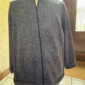 Talbots Purple and White Knit Jacket NWT